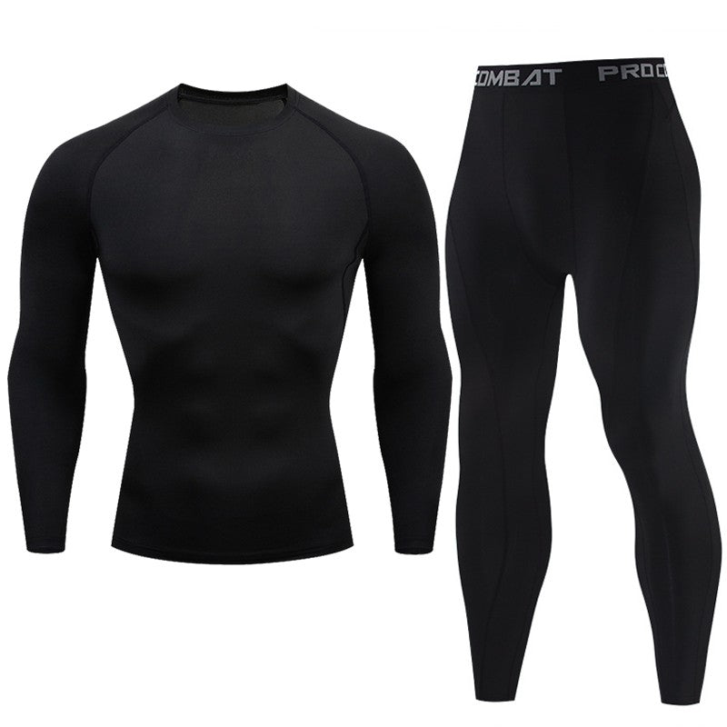 Men's Running Set Gym Jogging Thermo underwear xxxxl Second skin Compression Fitness MMA rashgard Male Quick dry Track suit