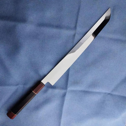 Faca de Sashimi Fio Único Sakimaru Cutelo de Chef Tynny para Fatiar Sushi Presunto Lâmina de Aço 10Cr15MoV Facas de Cozinha Feitas à Mão Messer