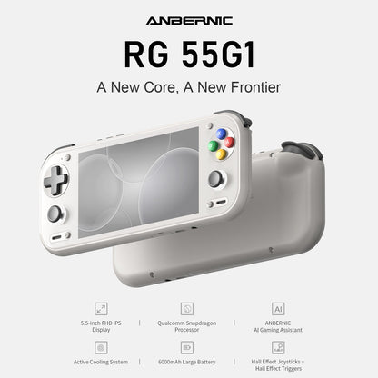 Anbernic RG 55G1 Retro Handheld Game Console Android 14 RG55G1 With 5.5 Inch Touch IPS Screen 3D Hall joystick RGB Lighting