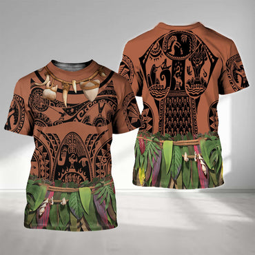 Interesting Primitive Tribal Style Fashion Men's T-shirts Halloween Cosplay Trendy T Shirt Outdoor Casual Children's Sports Tops