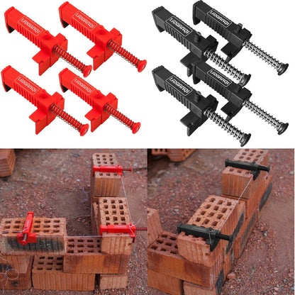 4 UNID/2 UNID. Grampos de linha para tijolos Corredores de linha Revestimento de parede Corredor de arame para construtor de tijolos Gaveta para fixador de construção