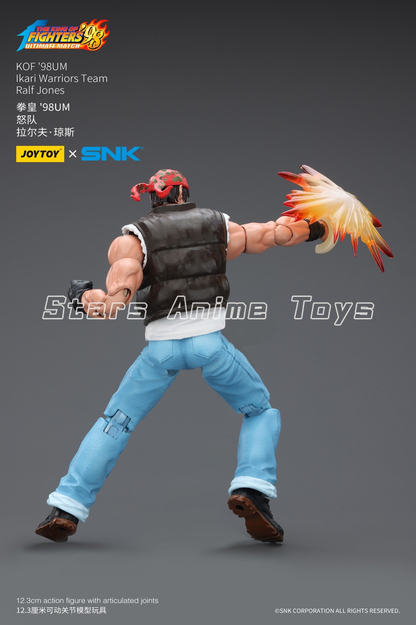 Original JOYTOY 1/18 Action Figure SNK KOF'98UM Ikari Warriors Team Leona Heidern/Ralf Jones/Clark Still Modelo de Brinquedo