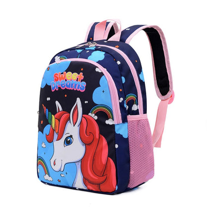 Bolsa Escolar Unicórnio de Desenho Animado para Meninos Meninas, Mochila Escolar de Grande Capacidade, Mochila de Jardim de Infância e Ensino Fundamental, Bolsa Infantil Kawaii