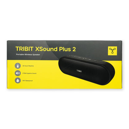 Caixa de Som Portátil Bluetooth TRIBIT XSound Plus 2, 30W de Potência, à Prova d'Água IPX7, Sem Fio, 24 horas de Reprodução Para Acampamento, Caminhada