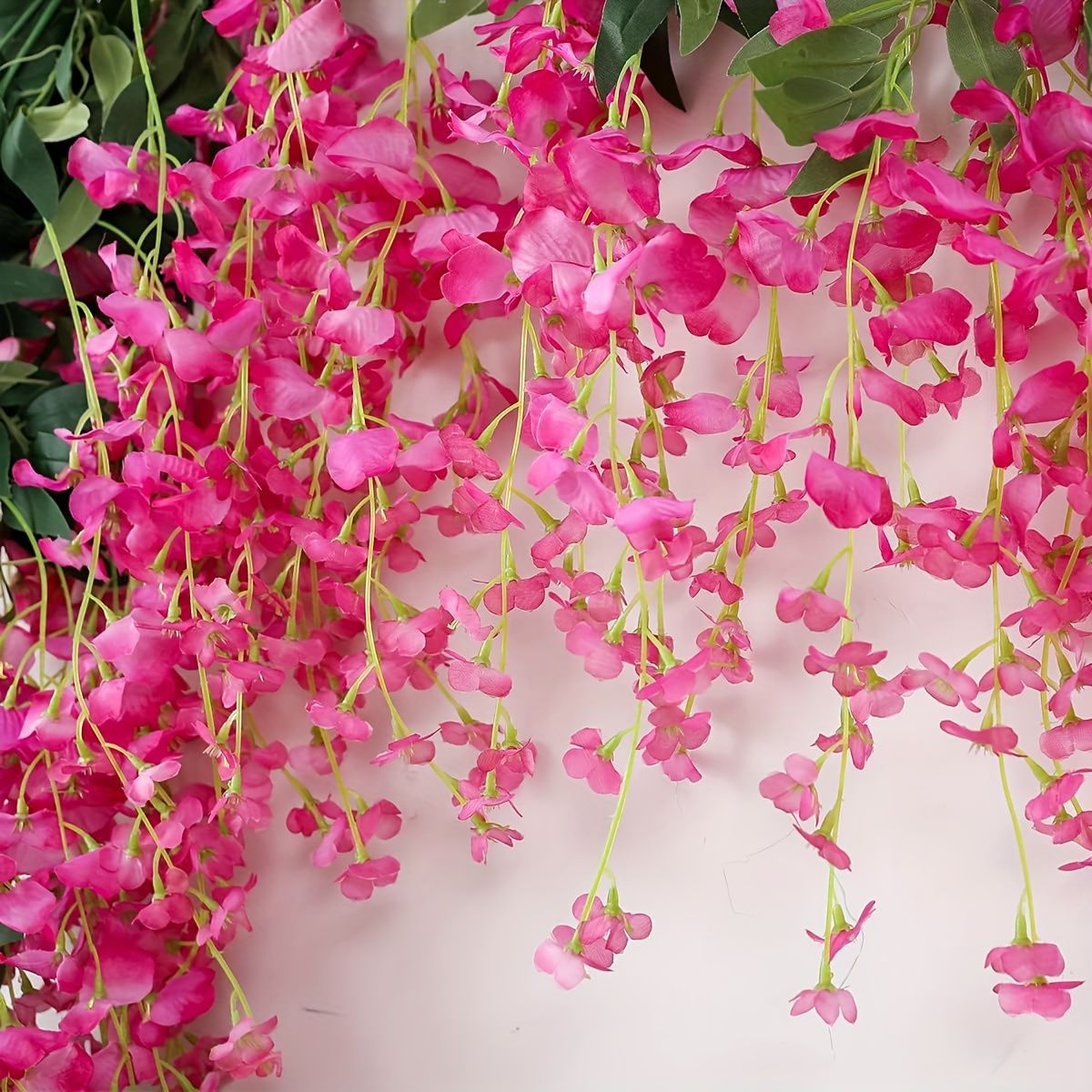 Wisteria Artificial Flowers Garland,Artificial Wisteria Vine Hanging Flower For Home Garden Outdoor Ceremony Wedding Home Decor