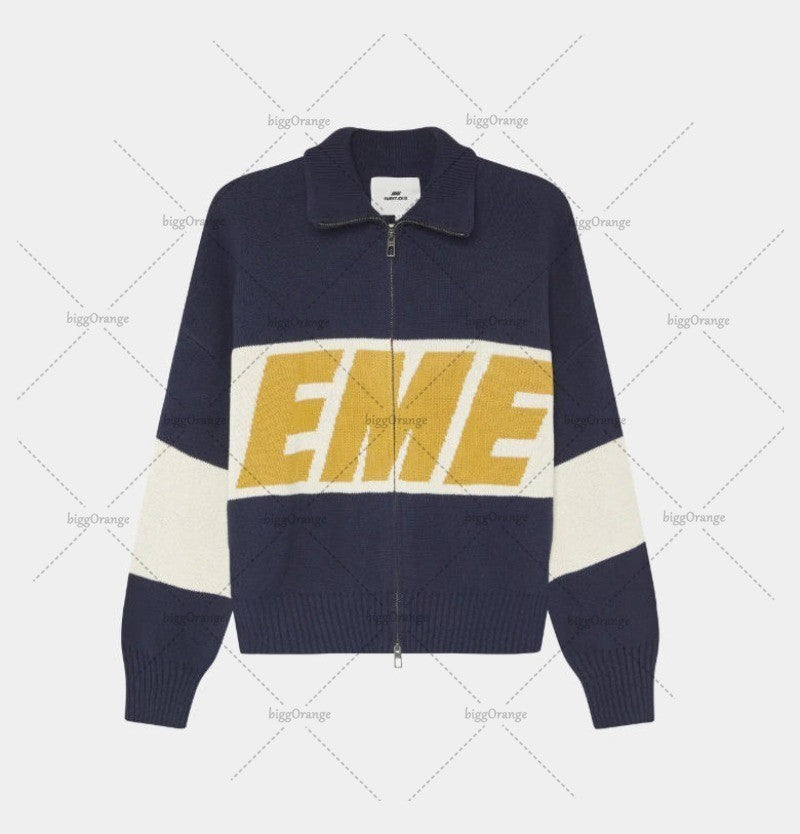 Trendy Streetwear Harajuku Hip-hop Oversized Double Zipper Cardigan Men Y2K Punk Casual Autumn Winter Warm Loose Sweater Women