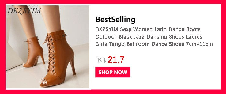 DKZSYIM New Women Ballroom Latin Dance Shoes Jazz Modern Dance Shoes Lace Up Dancing Boots Red Black Sports Dancing Sneakers