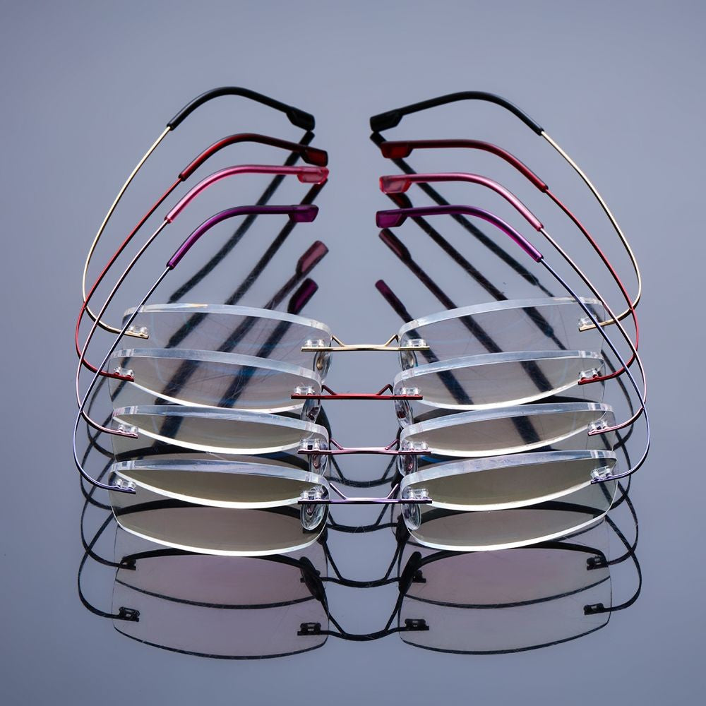 Ultralight TR90 Memory Titanium Rimless Reading Glasses Men&Women Presbyopic Eyeglasses +1.0 +1.5 +2.0 to+3.5 +4.0