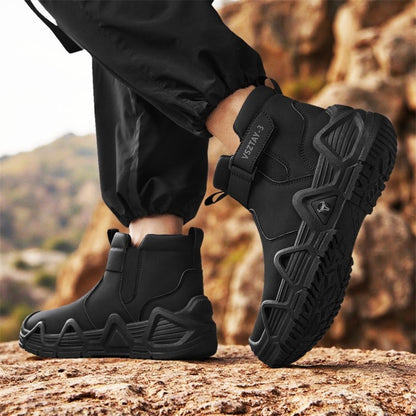 Men's casual sports shoes, high-top breathable outdoor hiking and mountaineering shoes, men's travel walking shoes