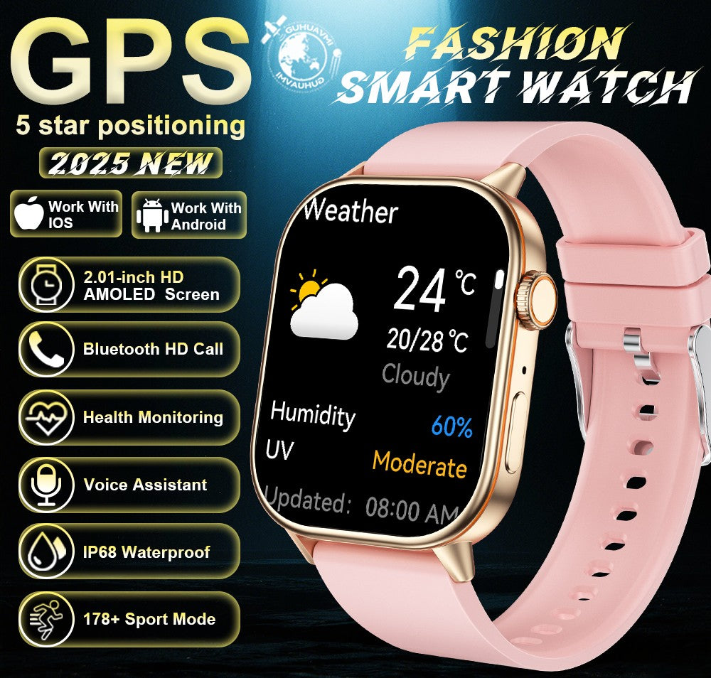 2025 Military GPS Smart Watch Men Flashlight Compass Waterproof Outdoor Sports Tracker Bluetooth Call Smartwatch For Android IOS