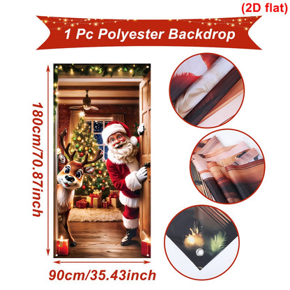 Christmas Photography Backdrop Santa Claus Background Cloth Xmas Happy 2026 New Year Winter Merry Christmas Baby Family Portrait