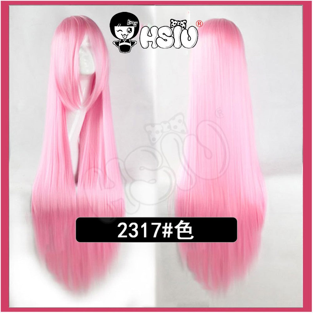 ?HSIU Brand? 80cm Cosplay wig Long 22 color Wig Heat Resistant Synthetic Hair Anime Party wig Fiber synthetic wig+Free wig cap