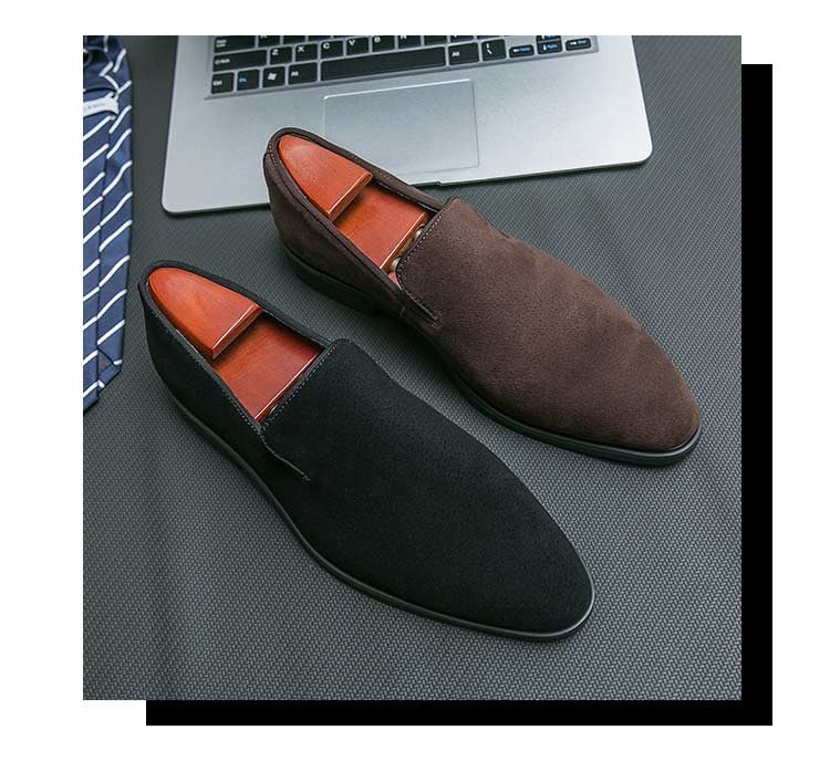New In Red Bottom Shoes for Men Loafers Flock Solid Slip-On Party Men Dress Shoes Size 38-48 Free Shipping Men Shoes