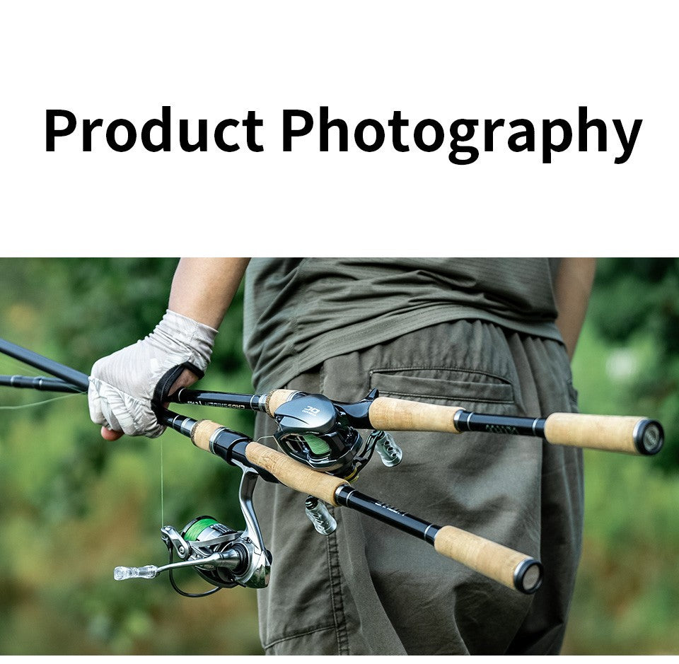 Vara de Pesca LINNHUE TS Fuji Guide Lure Rod 1.68-2.7m 2/3 Seções Fibra de Carbono Leve Vara de Spinning Vara de Baitcasting Haste de Presente Capa de Vara