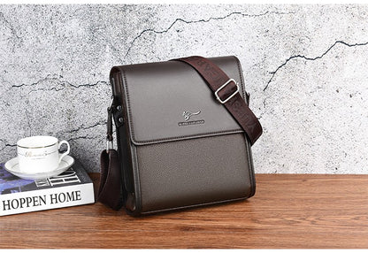 Luxury Brand Messenger Bag Men Leather Side Shoulder Bag For Men Business Office Work Bag Male Briefcase Casual Crossbody Bag