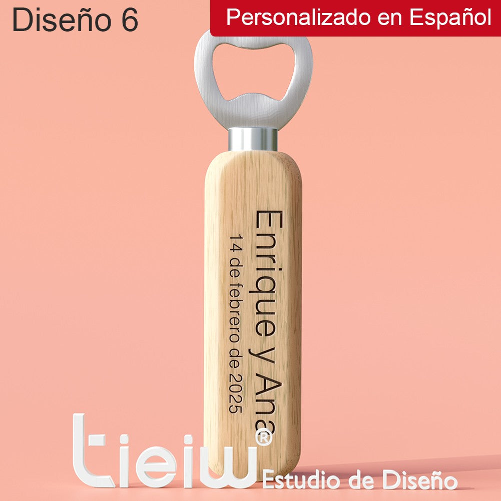 12PCS Custom Wedding Gift Bottle Opener Wedding Favors for Guests Personalized Wooden Opener as Gift for Wedding Decoration