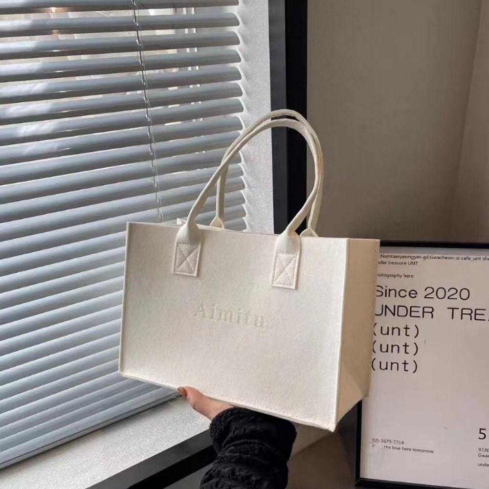 Fashion S/M/L Women Felt Shoulder Bag Simple Solid Color Messenger Bag Handbag Large Capacity Travel Casual Crossbody Bags