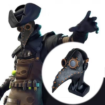 PU Leather Plague Doctor Mask Medieval Steampunk Bird Beak Face Halloween Cosplay Prop Vintage Gothic Costume Wholesale