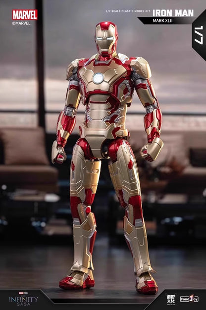 26CM Fondjoy Original Iron Man 1/7 MK42 MK43 1/12 MK1 MK2 MK3 MK4 MK5 MK6 Assembled Tony Stark Action Figure Collect Toy Gift