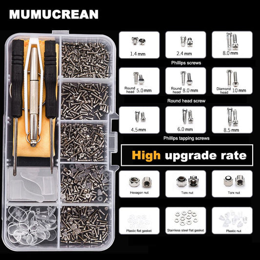 Eyeglass Silicone Nose Pads Replacement Optical Glasses Repair Tool with Screwdriver Tweezers Ear Hooks