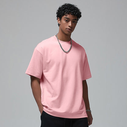 100 Heavy Weight Cotton T shirt For Men Women Short Sleeve Plain Tops Solid Oversized Tee Shirts Quality Clothing 8.8oz 250gsm