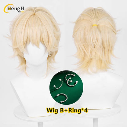 Em estoque Anime Till Ivan Luka Sua Mizi Perucas Sintéticas de Anime para Cosplay Cabelo Resistente ao Calor Perucas de Festa de Halloween + Touca de Peruca Grátis