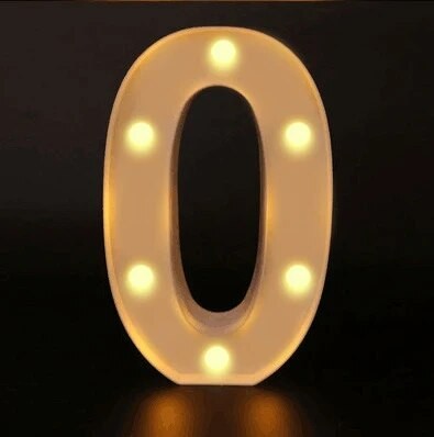 Number Letter Lamp Luminous Alphabet LED Lights Decororation Night Light for Home Wedding Birthday Christmas Party Decoration
