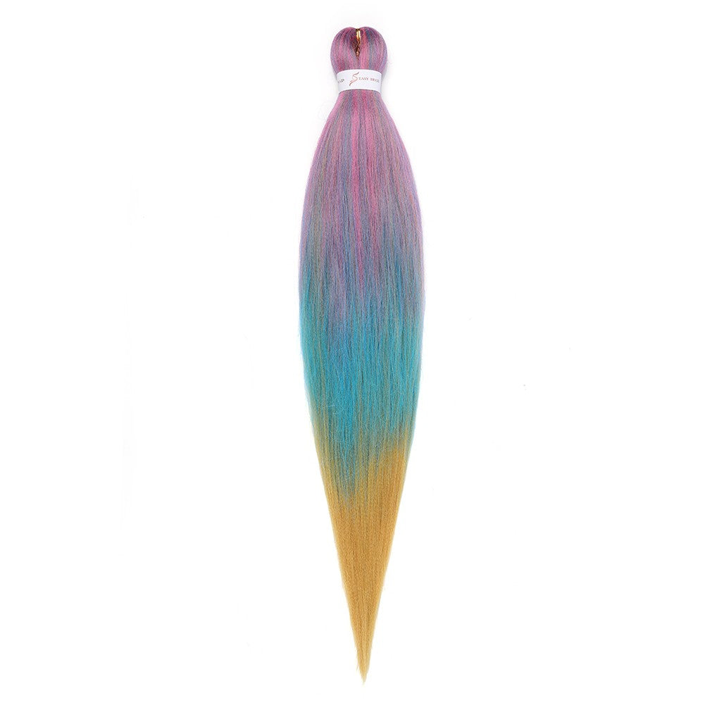 Cabelo Sintético Trançado Pré-esticado Profissional Sem Coceira Fibra Que Sela Em Água Quente 30'' Ombre Textura Yaki Extensões de Cabelo para Trança