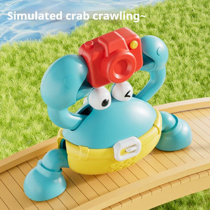 Children's Fun Crab Toys with Camera Toys Simulation Crab Crawling Baby Crawling Chain Toys Toddler Interactive Montessori Toys
