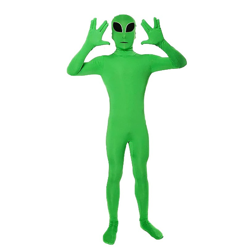 ET Alien Cosplay Costume Zentai Jumpsuit ET Universe Lord Costume Evil Horror Scary Mask Halloween Carnival Mask Set