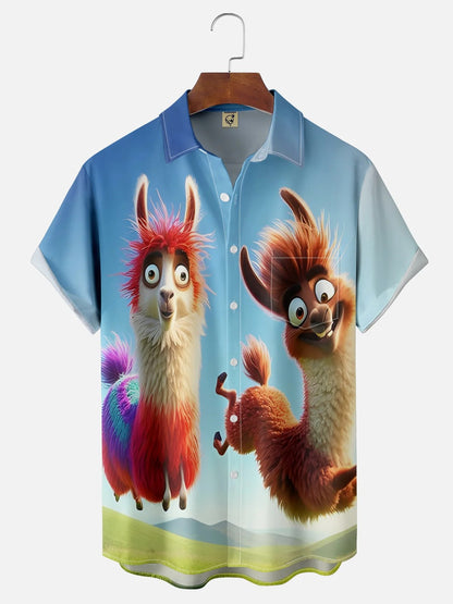 Cartoon Animal Graphic Men's Funny Shirt 3D Print Quick Dry Short Sleeve Tops Casual Men's Clothes Summer Street fashion Shirt