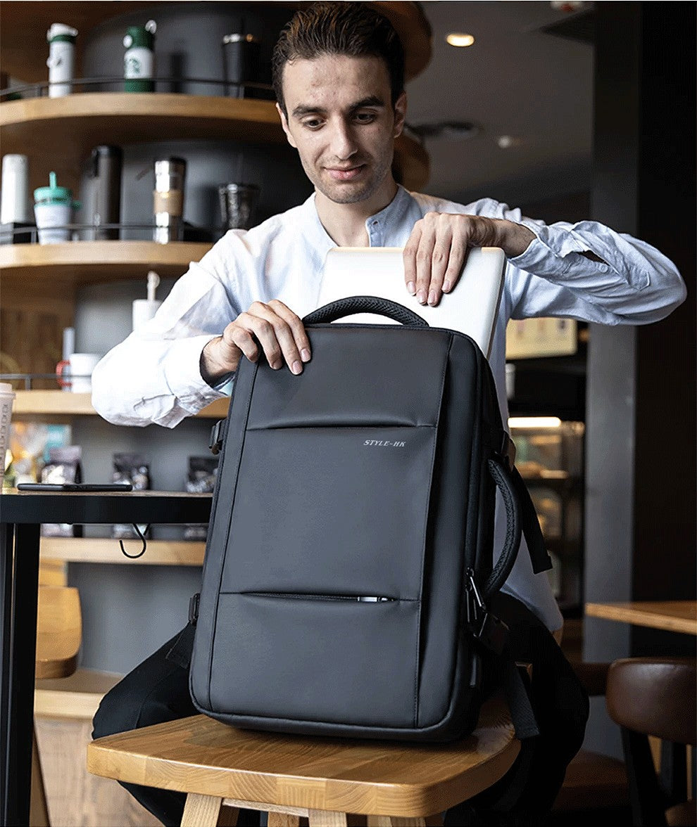 Heroic Knight Travel Backpack Men Business Backpack School Expandable USB Bag Large Capacity 15.6 Laptop Waterproof Backpack Bag