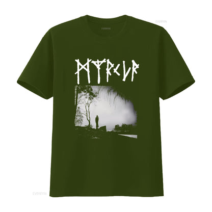 myrkur m T Shirt vintage Washed Top For Everyday Wear Soft Comfortable streetwear graphic Casual Stretched homme fashion