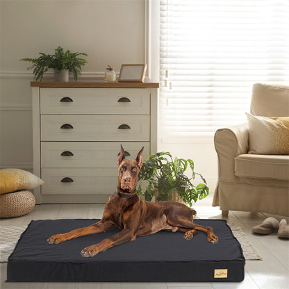 Cama Ortopédica Grande para Cães, Almofada Impermeável para Animais de Estimação, Colchão para Animais de Estimação 2 em 1, Cama de Caixa para Cães com Capa Removível e Lavável, Uso Interno e Externo