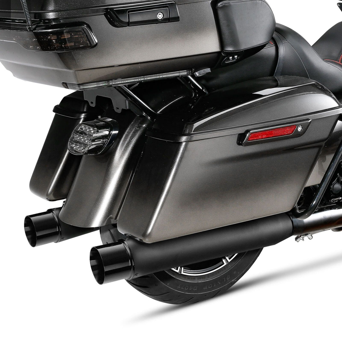 Motorcycle 4" Slip-On Dual Exhaust Pipes For Harley Touring Road King Electra Glide Street Glide Road Glide 2017-2023 2022 2021