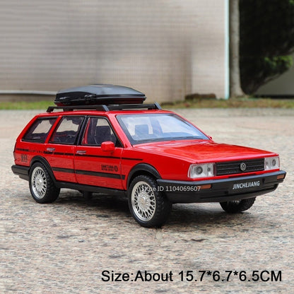 1:32 SANTANA Carros de Brinquedo em Miniatura de Liga Leve com Som, Luz e Portas que Abrem, Puxar para Trás, Veículos de Decoração para Presentes Infantis