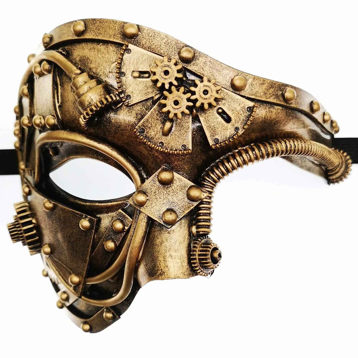 Steampunk Mask, Masquerade Role-Playing Mask, Halloween Gear Vintage Mechanical Style Mask