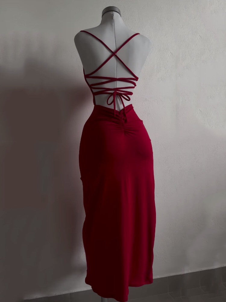 2025 new hot Sale explosive new dress summer high sensibility halter strap Spice