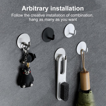 1/3PCS Hook Self-Adhesive 304 Stainless Steel Storage Hanger Towel Key Umbrella Holder Rack Kitchen Bathroom Home Accessories