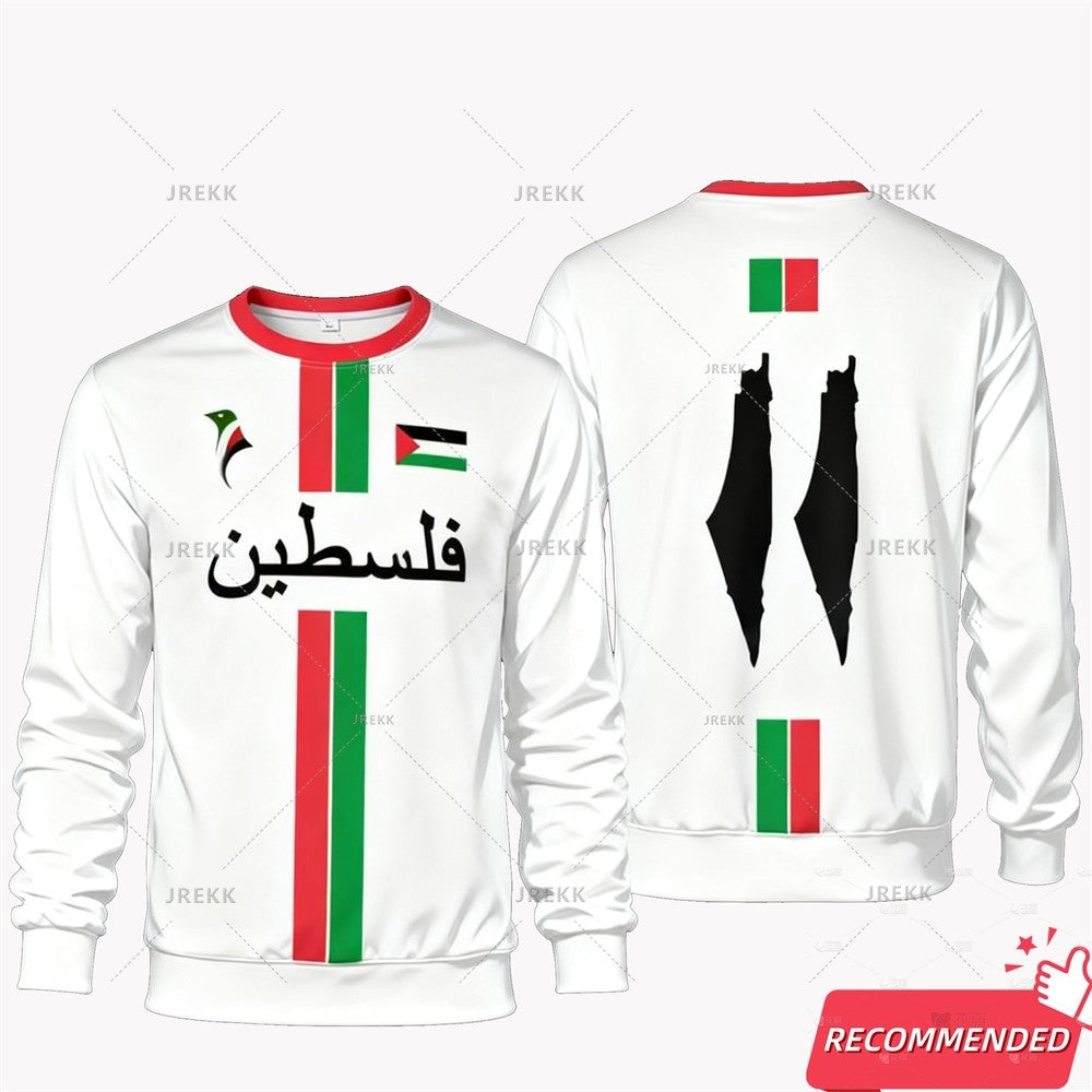 2025 New Palestine Football Jersey Autumn Palestinian Shirt Gaza Kid's Tees Palestina Maillot Football Crewneck Sweatshirts Tops