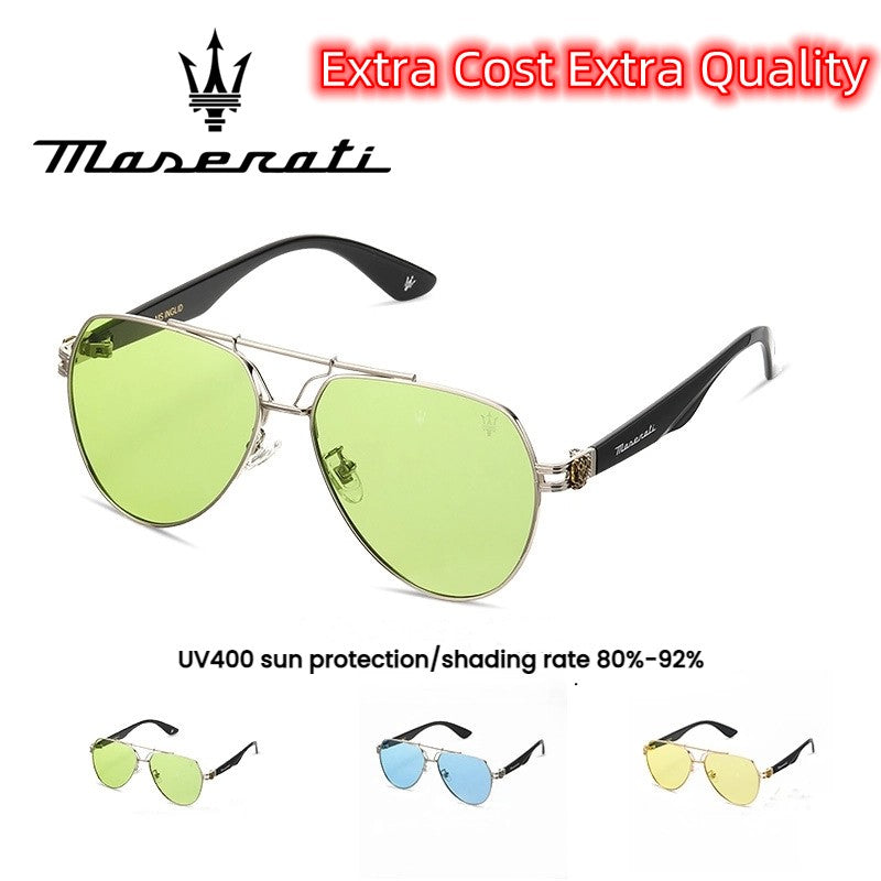 Óculos de sol de luxo MASERATI para ciclismo, proteção UV400, com escudo anti-reflexo 10783
