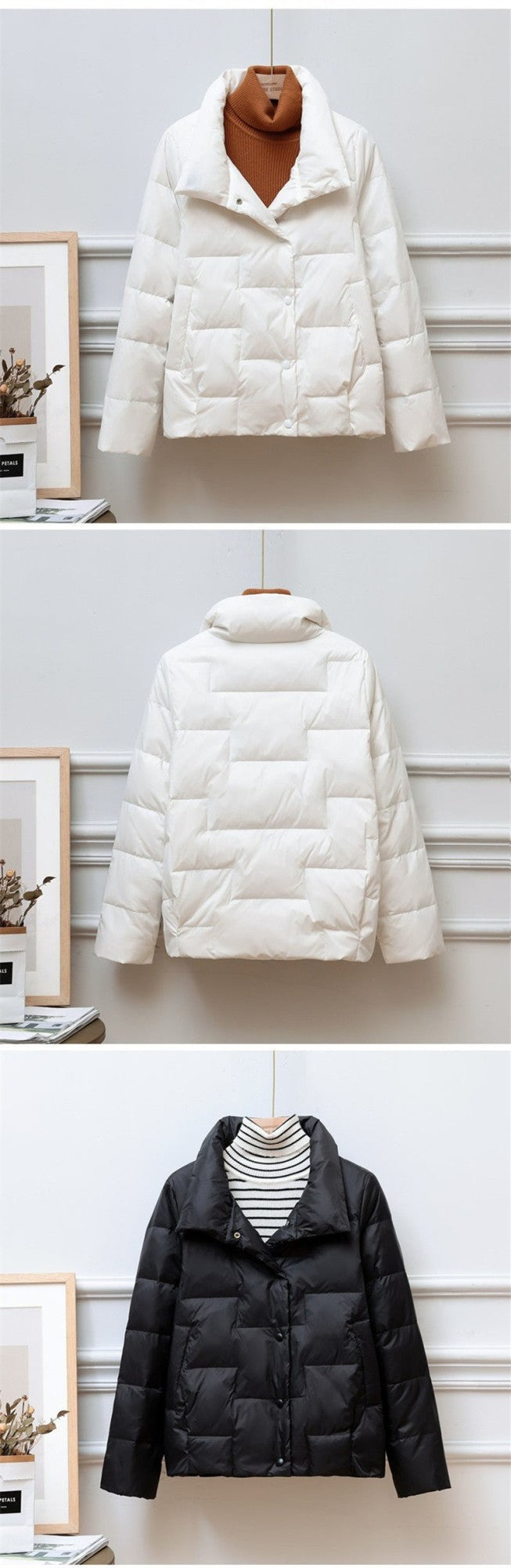Women's Parkas Autumn Winter stand-up collar Lightweight thin Short 2025 New Female Loose Cotton Jacket Leisure Overcoat 5XL