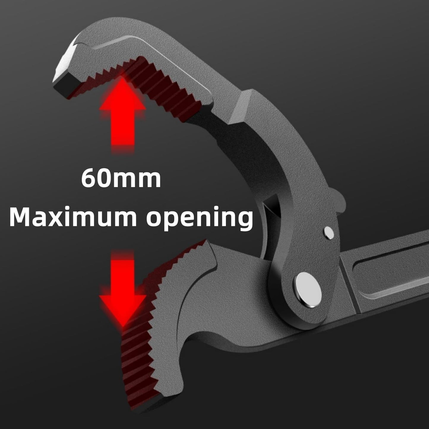 Chave de Tubo Quick Power Grip para Reparo e Manutenção Doméstica, Conjunto de Chaves Universais Multifuncionais Autoajustáveis com 2 Peças