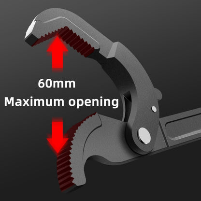 Chave de Tubo Quick Power Grip para Reparo e Manutenção Doméstica, Conjunto de Chaves Universais Multifuncionais Autoajustáveis com 2 Peças