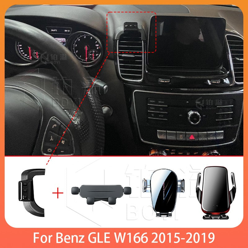 Suporte de Celular Automotivo Para Mercedes Benz GLE W166 2015-2019 Suporte de Celular Base de Suporte Fixo Especial Acessórios de Carregamento Sem Fio
