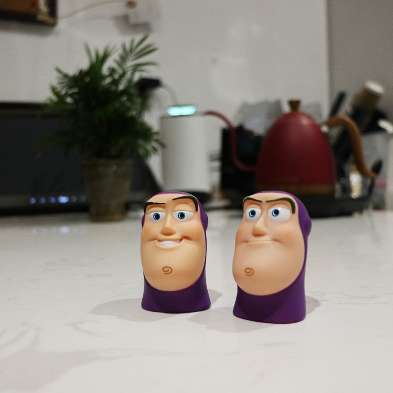 Toy Story Buzz Lightyear Cabeça Boneco de Ação Brinquedo Fofo Buzz Lightyear Expressão Engraçada Brinquedo de Dedo Presente de Aniversário para Crianças