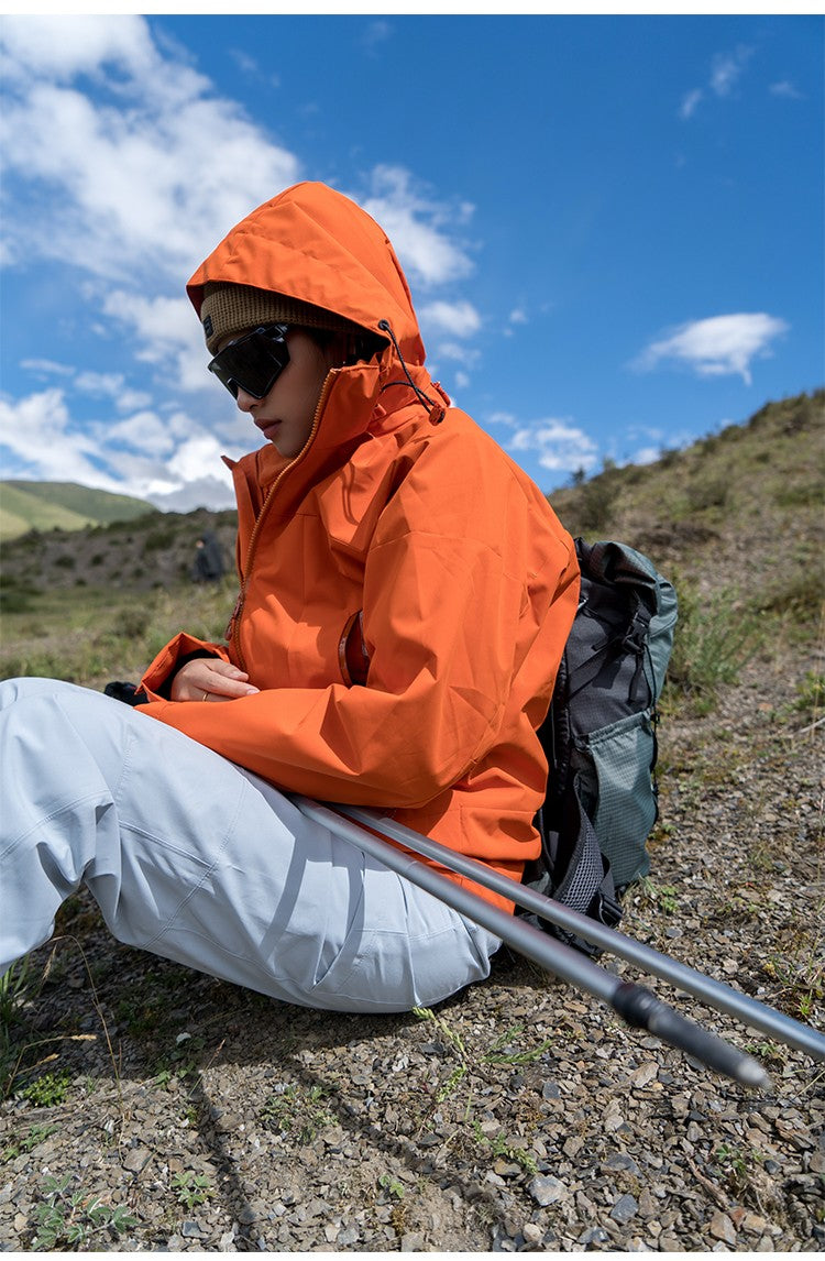 Nu-June Women's Winter Hiking Jacket 3 in 1 plus size Fleeced Clothing Men's Windbreaker Waterproof Hoodie Jackets Outdoor