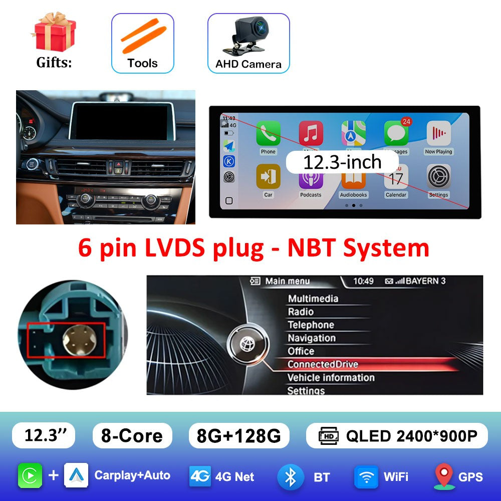 para BMW X5 F15 X6 F16 2014 - 2018 Sistema NBT/EVO Rádio Multimídia para Carro Android 15 GPS Navegação 4G BT Carplay Auto Ferramentas
