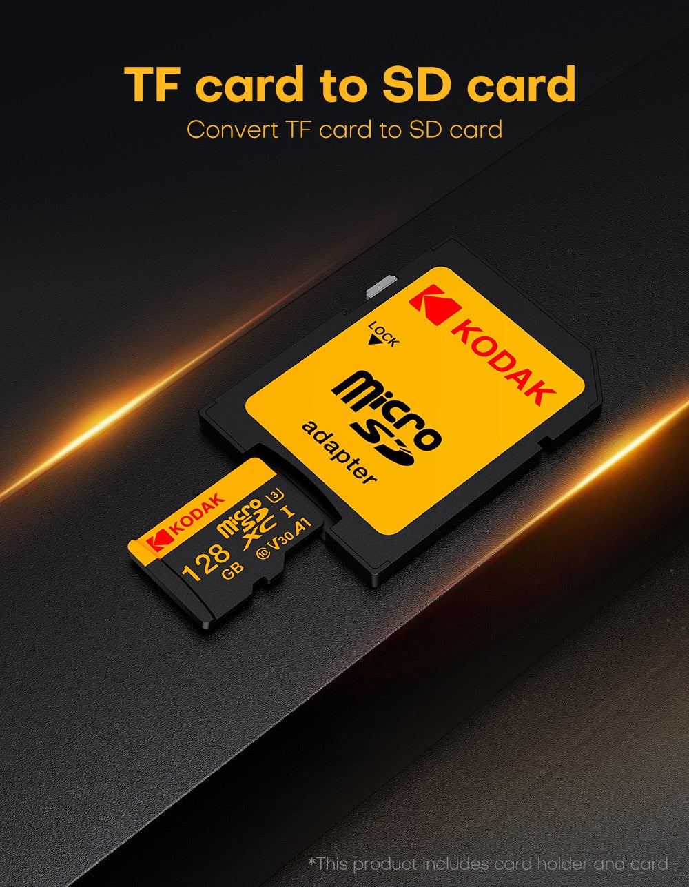 KODAK 100% Original Micro sd Card 32GB 64GB 128GB 256GB Microsd Memory Card Class10 SDXC U3 4K TF Card for Drone Phone Charmera
