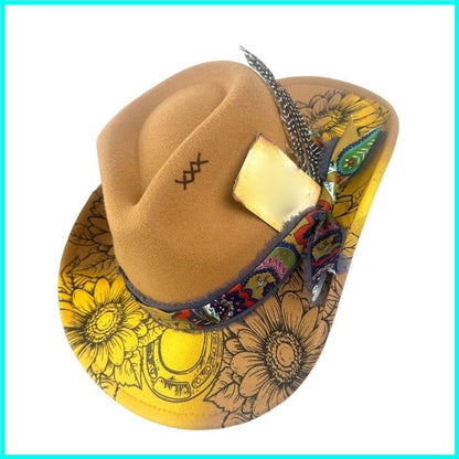 Friendly Cotton Blend Western styles Hat Braided Band Decoration Unisex